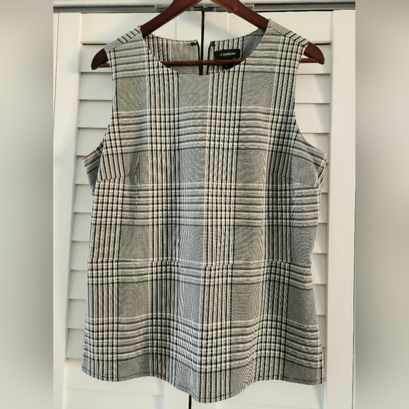 Sleeveless houndstooth top - Picture 1 of 6